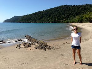 Me on the beach at Etty Bay, Australia