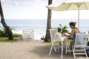 Dinner on the beach in Canggu.