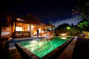 Our private pool at Villa Berawa in Canggu.