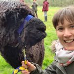 A selfie with alpaca Whisky Joe.