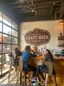 Inside Trinity Common Beer Hall, Toronto.