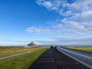 The walk to Mont Saint Michel