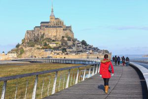 Walking to Mont Saint Michel